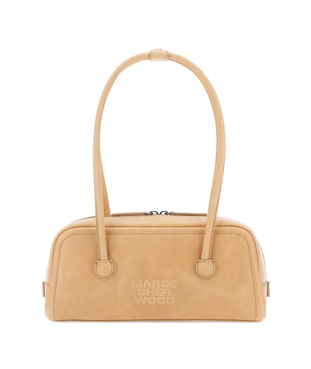 MARGESHERWOOD Коричневая кожаная сумка через плечо, фото 1