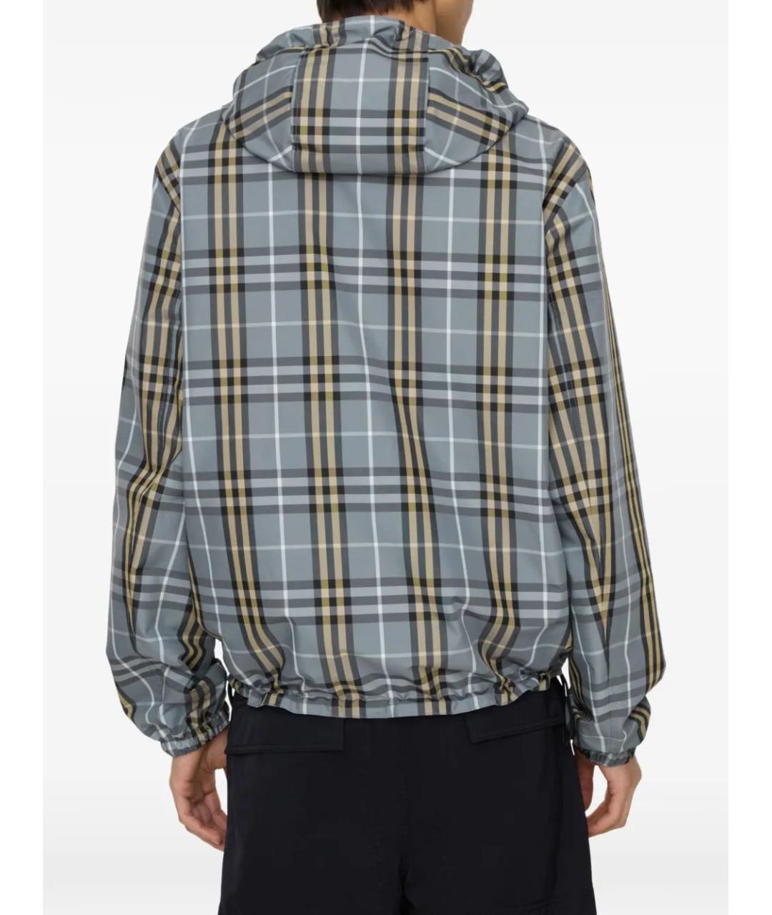 BURBERRY Синяя полиэстеровая куртка, фото 4