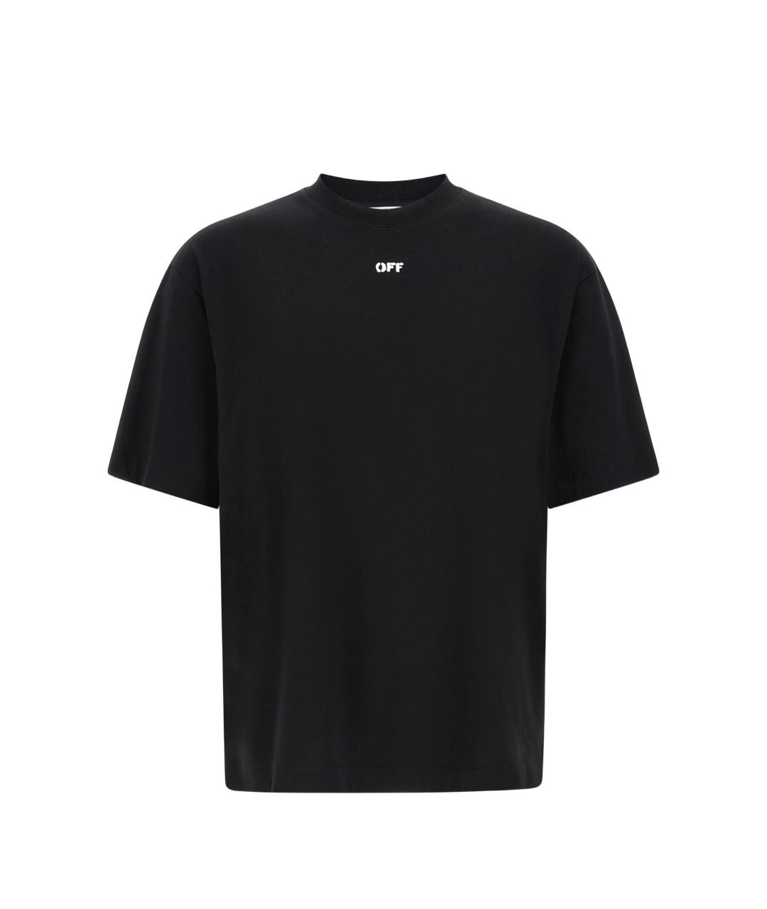 OFF-WHITE Черная хлопковая футболка, фото 1
