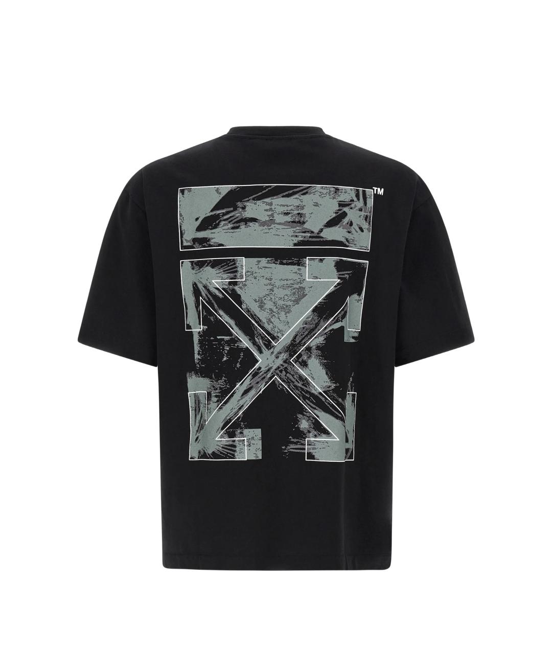 OFF-WHITE Черная хлопковая футболка, фото 4