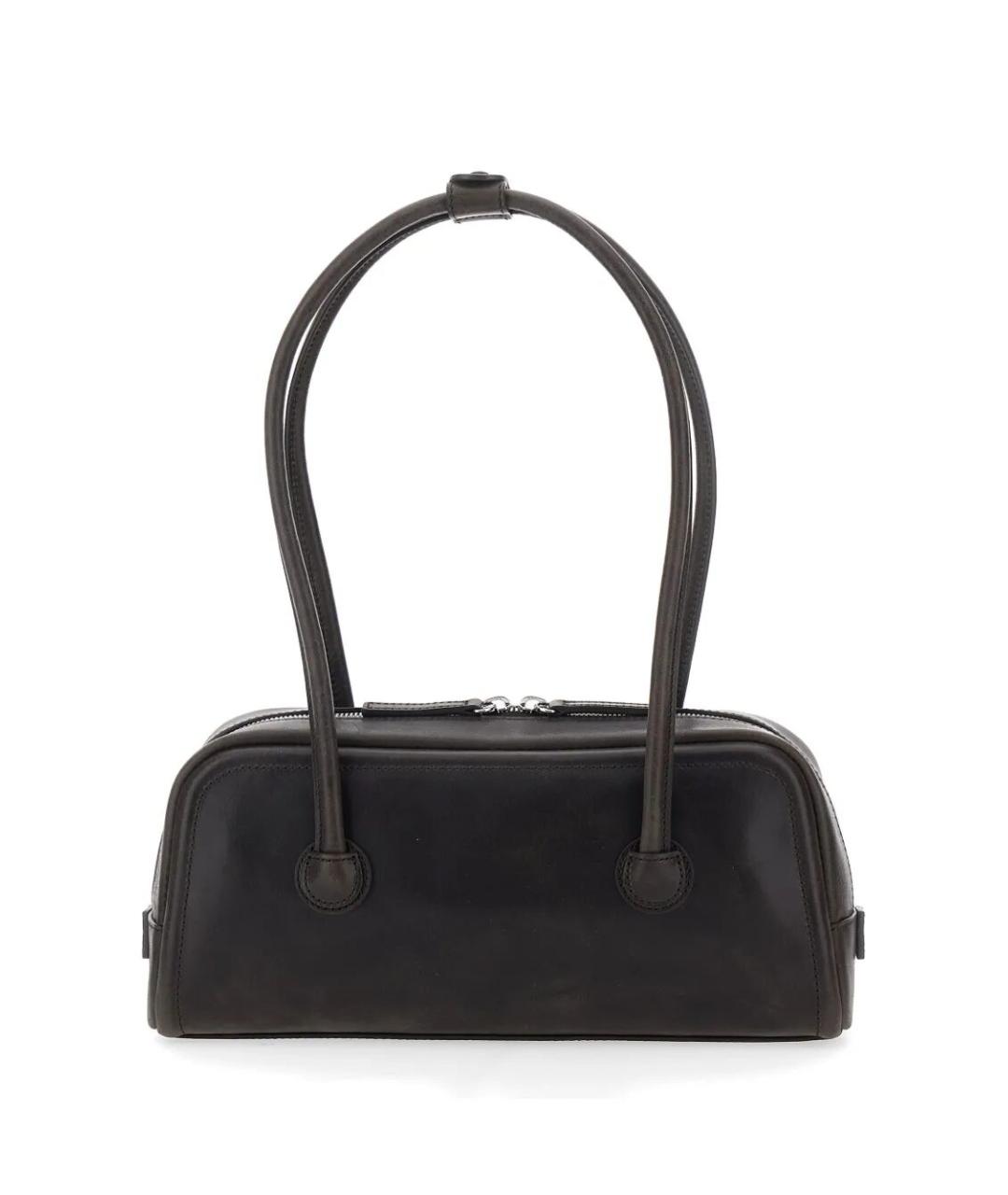 MARGESHERWOOD Черная кожаная сумка с короткими ручками, фото 2