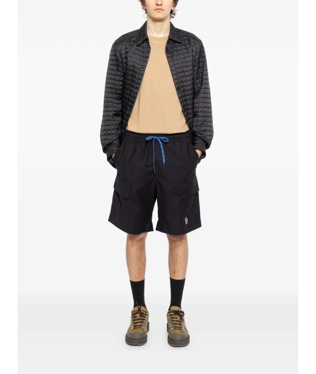 MONCLER Темно-синие хлопковые шорты, фото 2