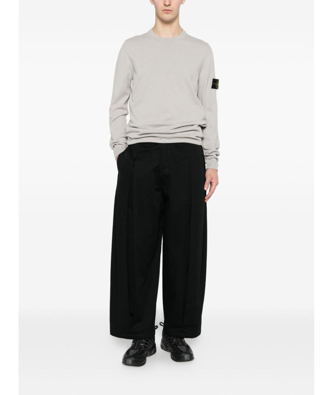 STONE ISLAND Серый хлопковый джемпер / свитер, фото 5