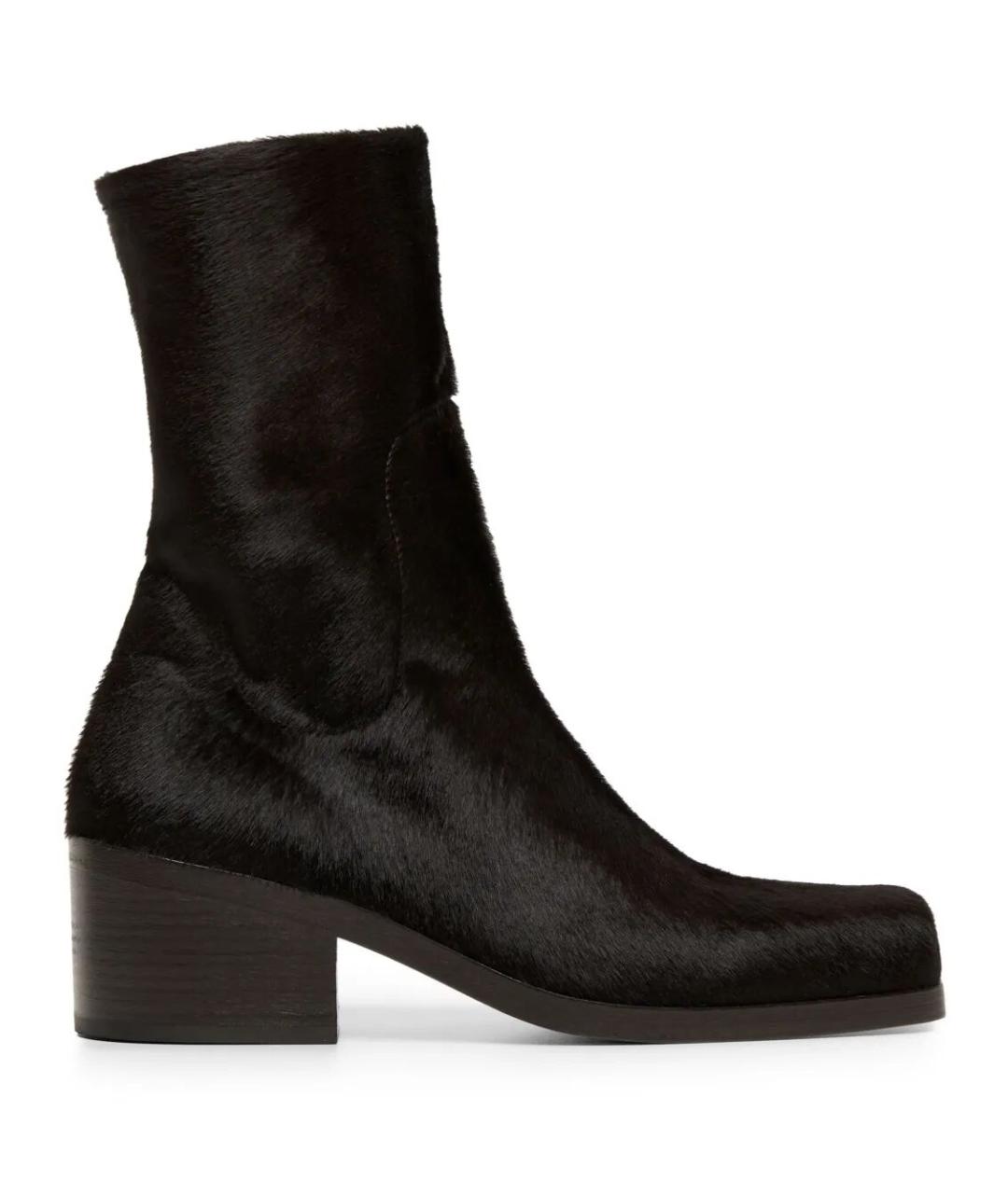 MARSELL Коричневые кожаные ботинки, фото 1