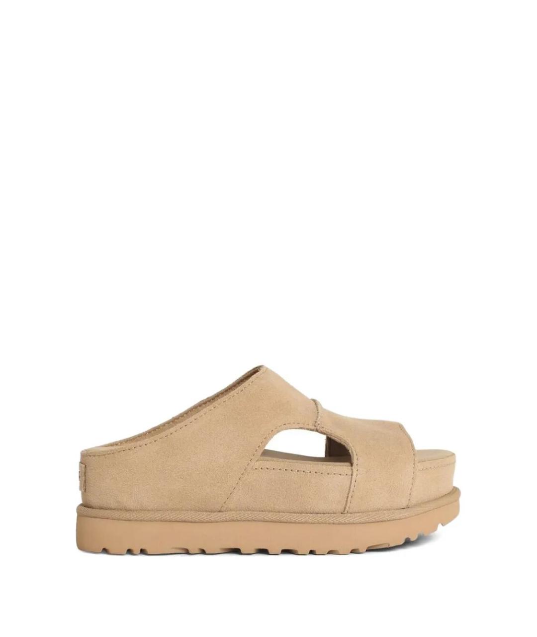 UGG AUSTRALIA Бежевые нубуковые сандалии, фото 1