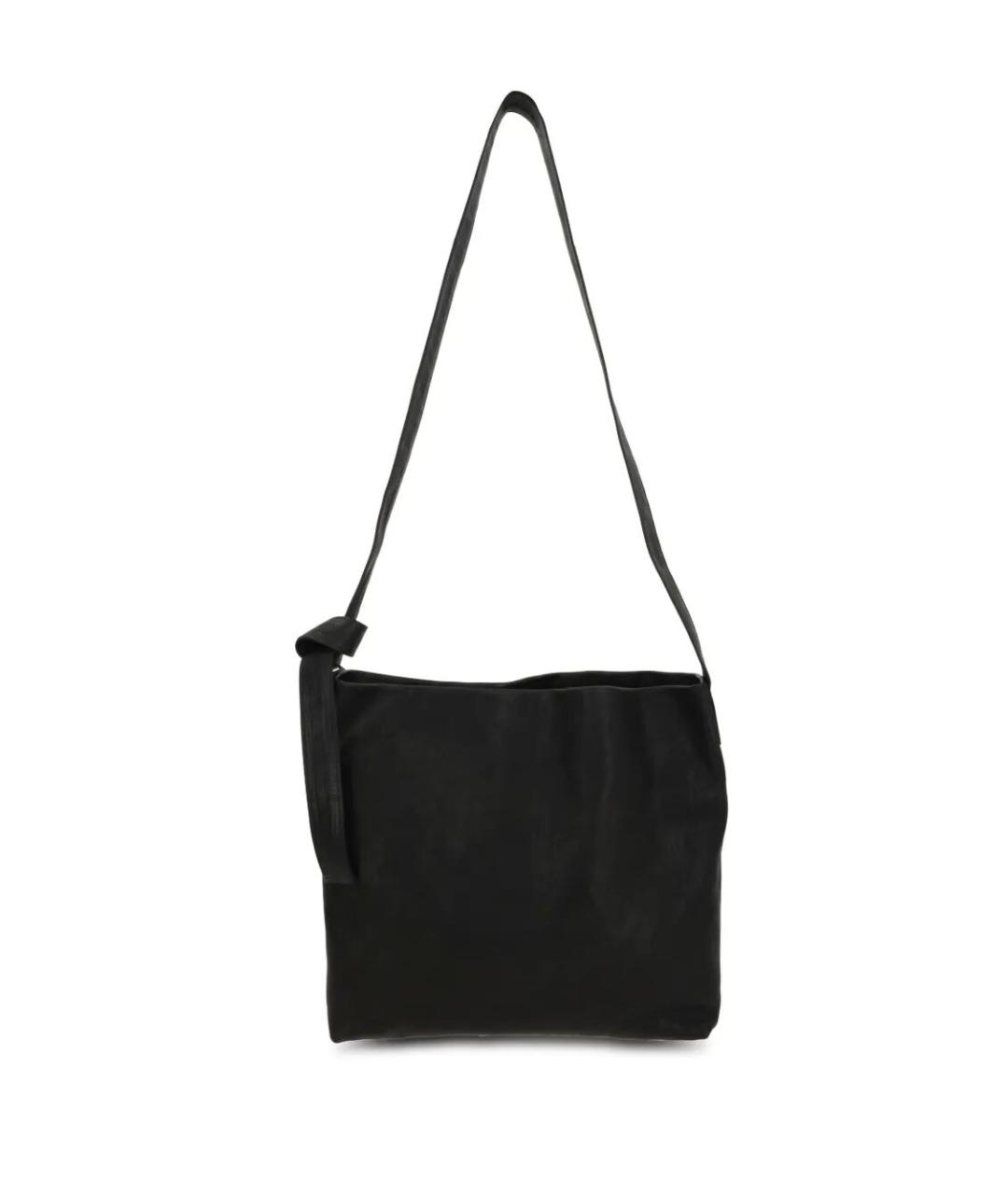 ANN DEMEULEMEESTER Черная кожаная сумка через плечо, фото 3