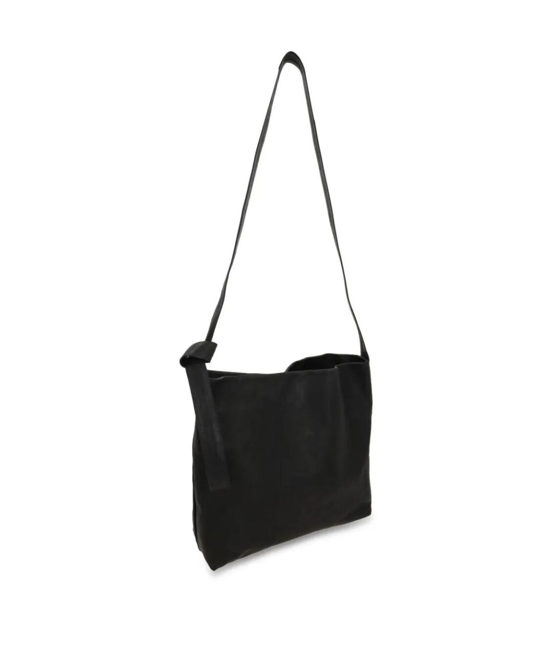 ANN DEMEULEMEESTER Черная кожаная сумка через плечо, фото 2