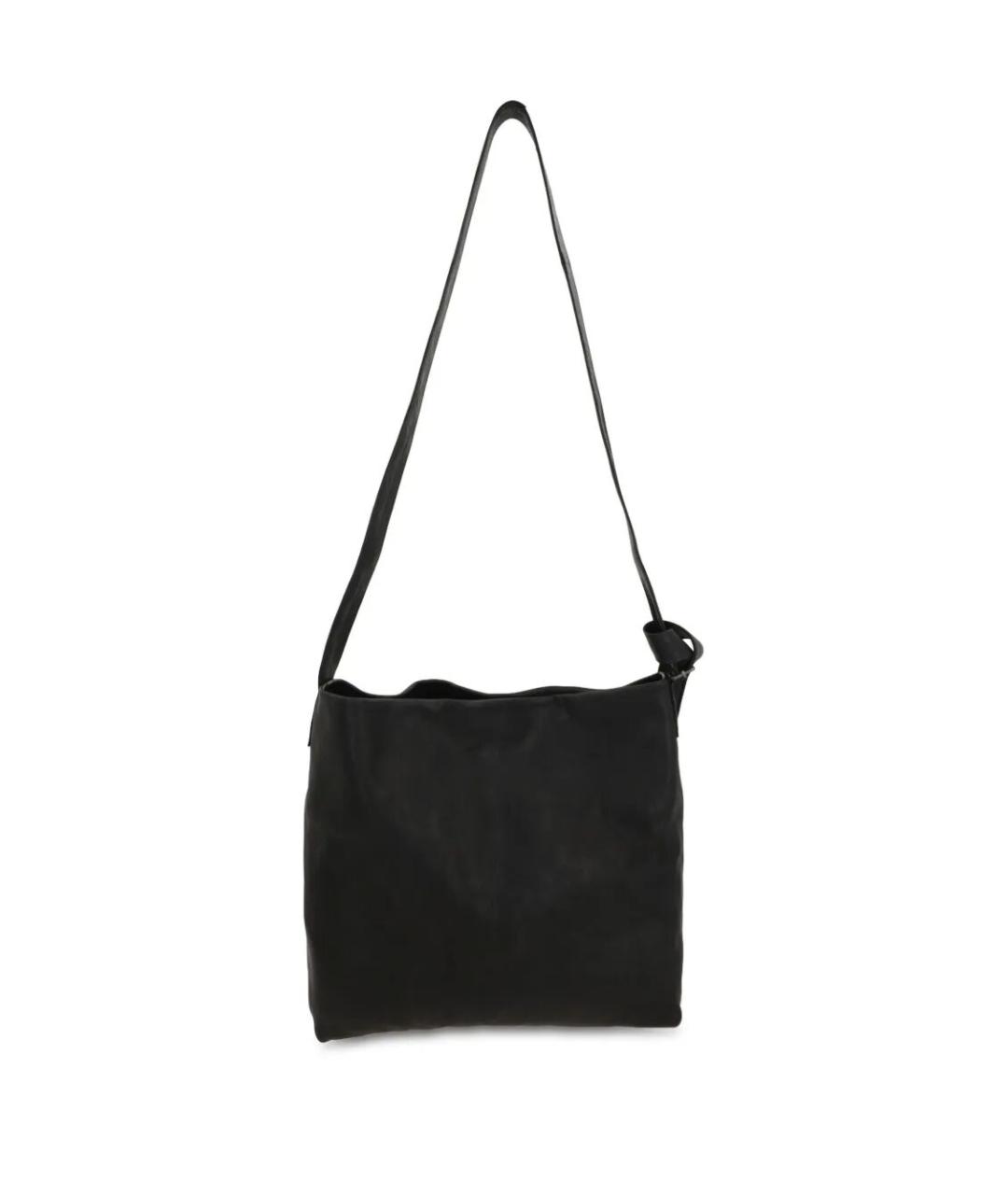 ANN DEMEULEMEESTER Черная кожаная сумка через плечо, фото 4