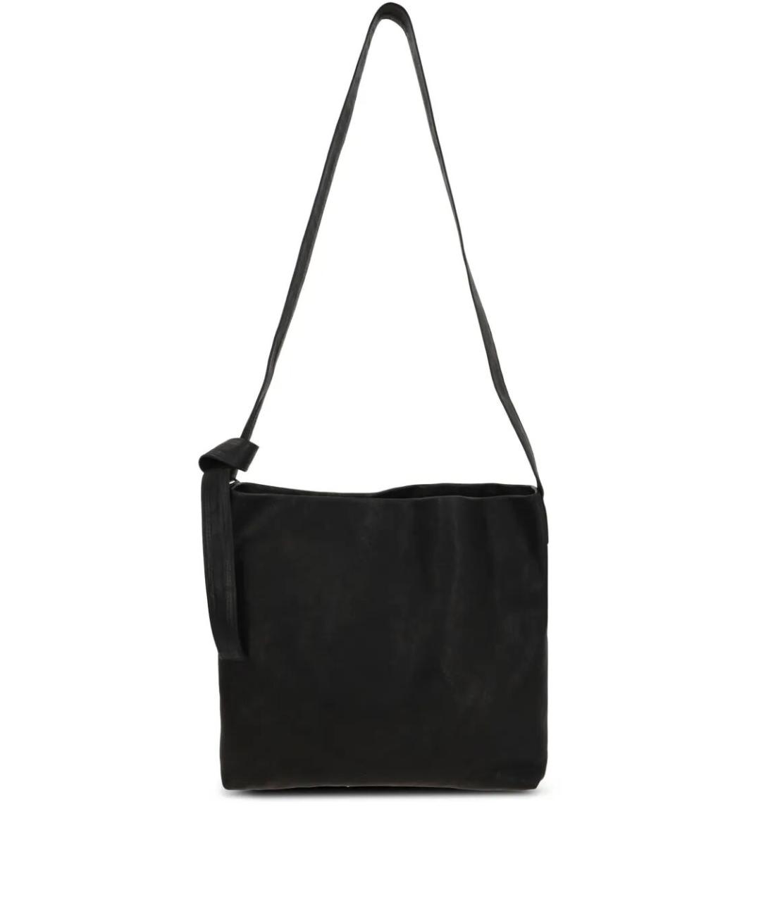 ANN DEMEULEMEESTER Черная кожаная сумка через плечо, фото 1