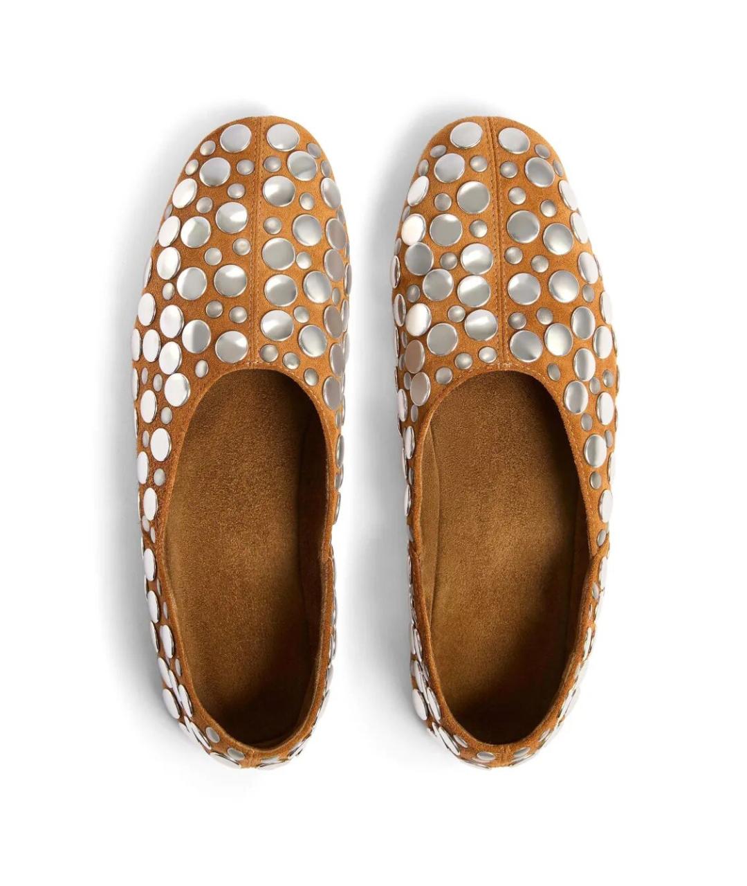 KHAITE Коричневые кожаные балетки, фото 4