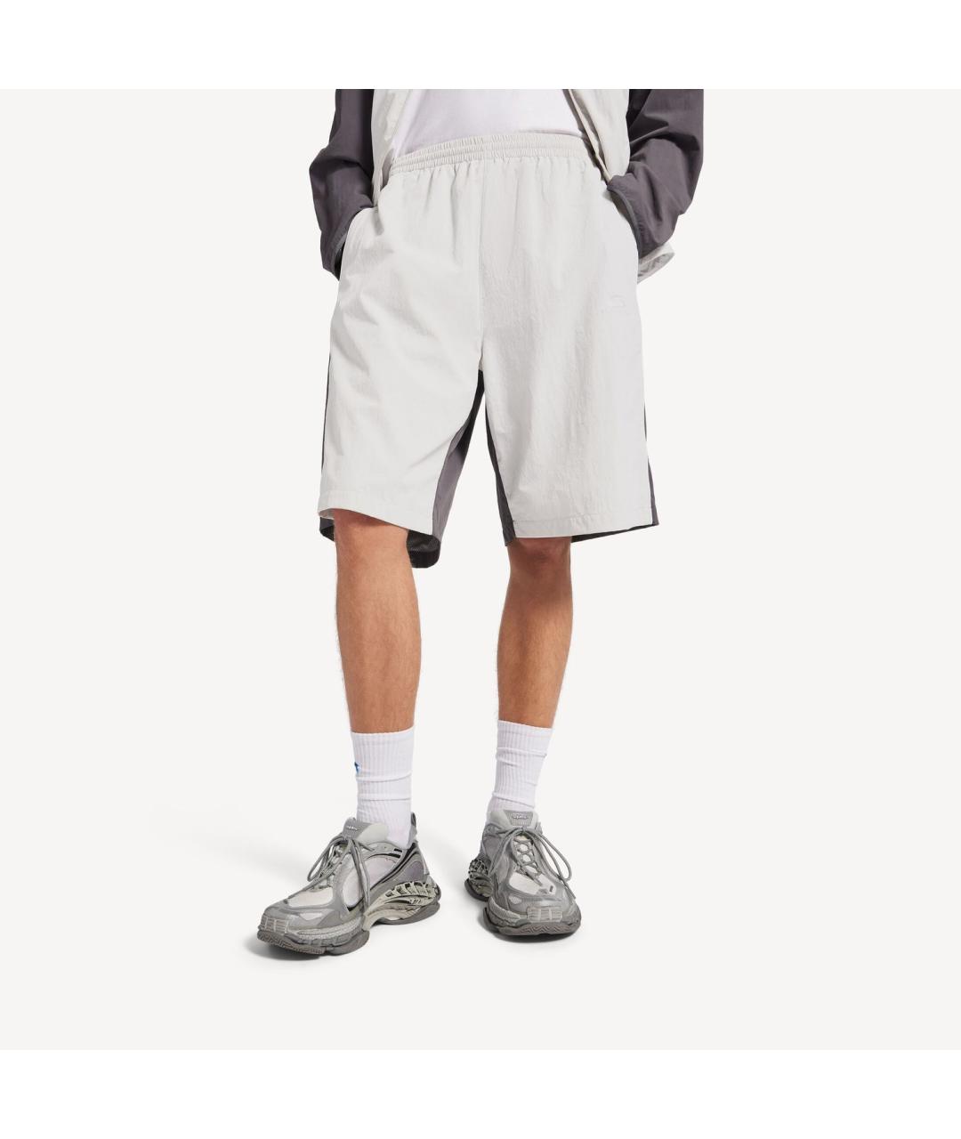 BALENCIAGA Серые полиамидовые шорты, фото 3