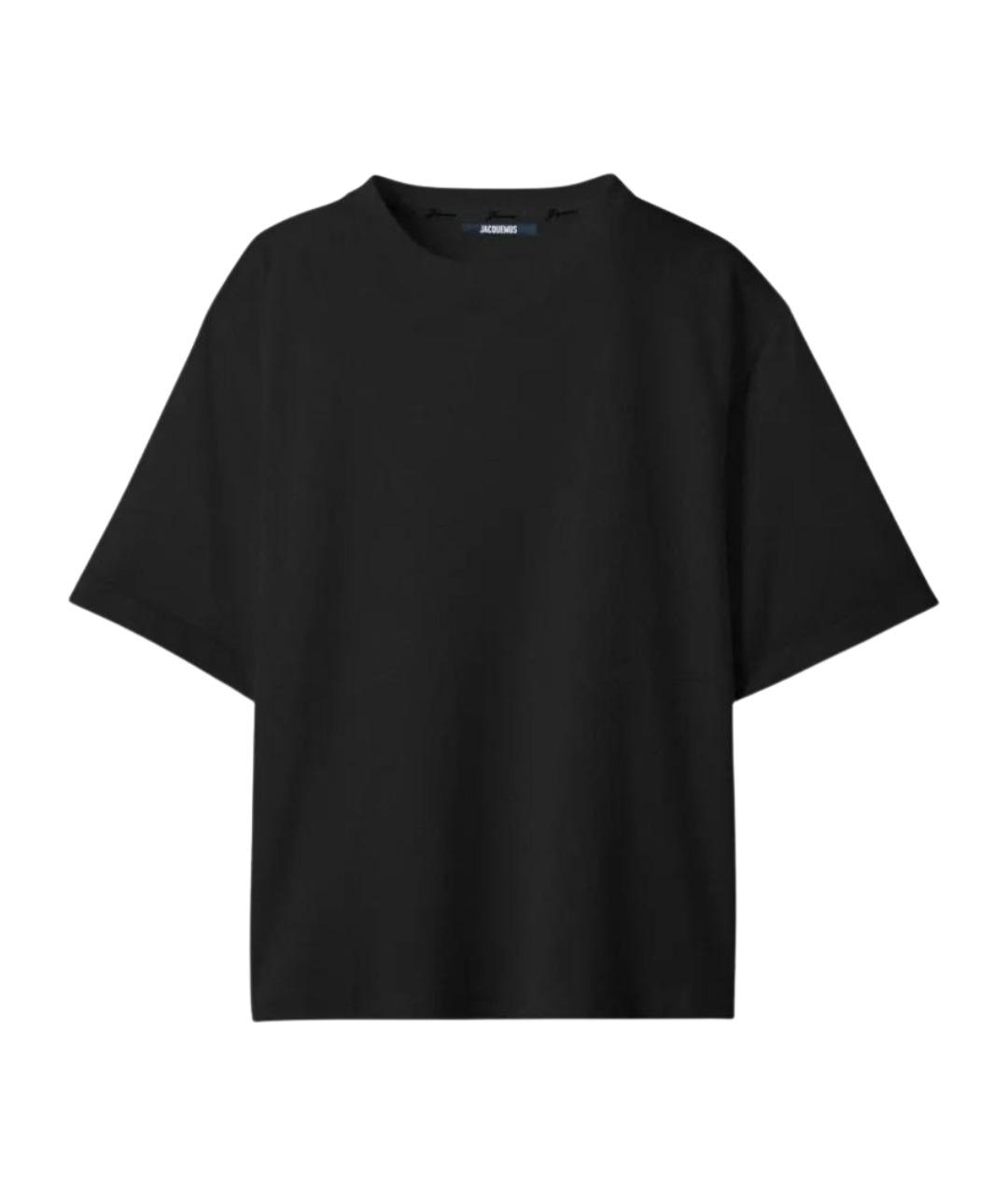 JACQUEMUS Черная хлопковая футболка, фото 1