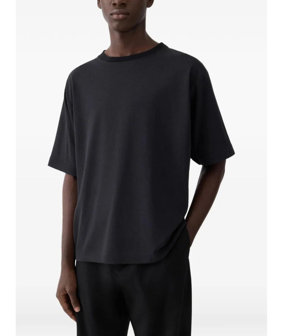 JACQUEMUS Черная хлопковая футболка, фото 2