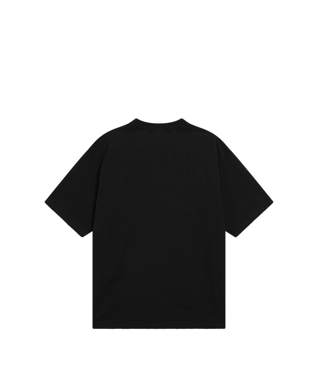 BALENCIAGA Черная хлопковая футболка, фото 2