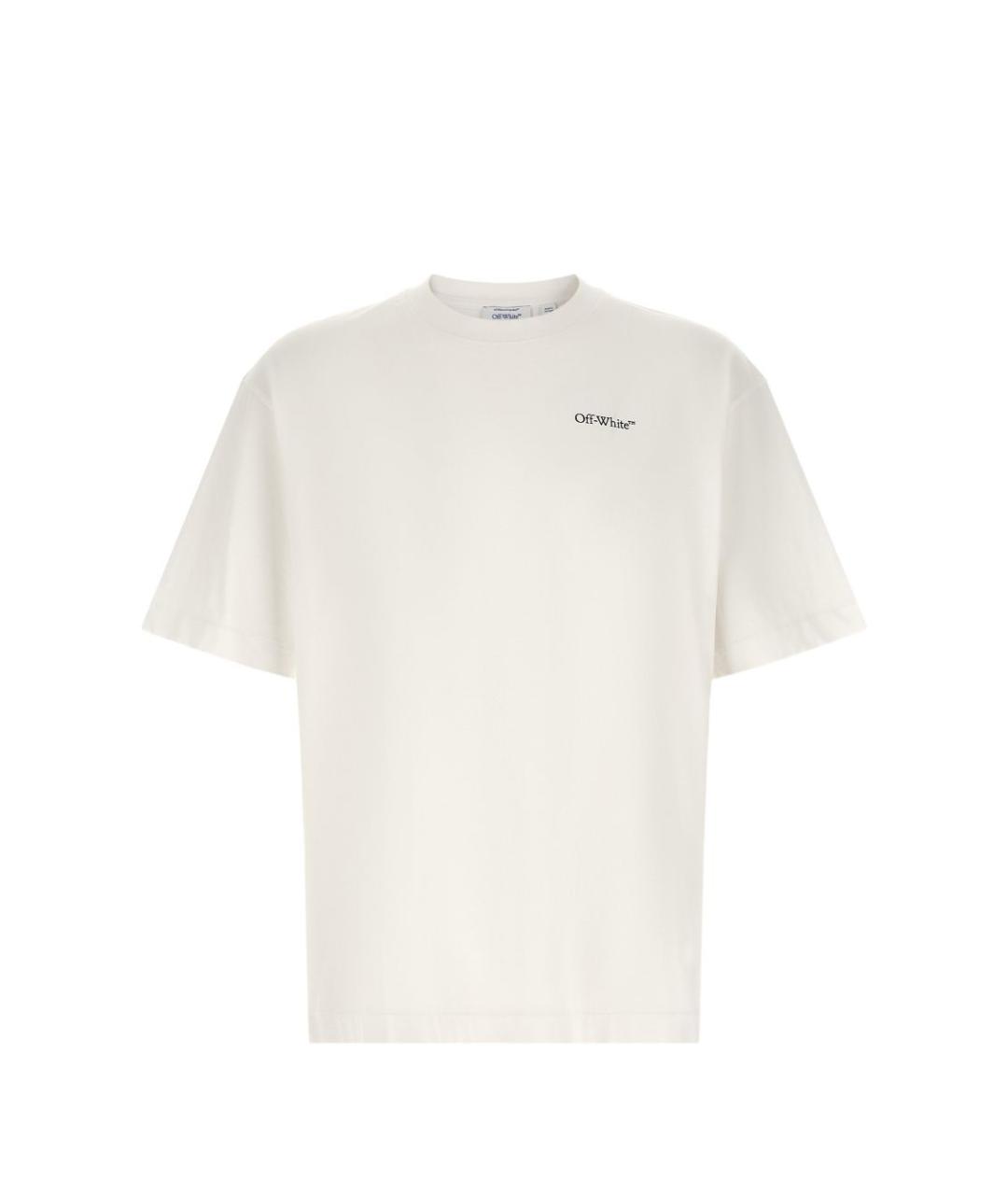 OFF-WHITE Белая хлопковая футболка, фото 1