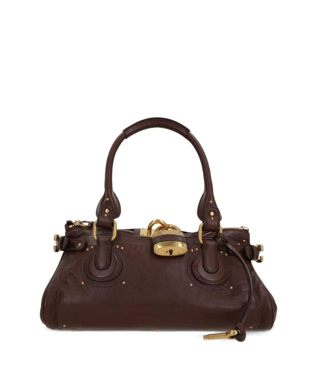 CHLOE Коричневая кожаная сумка через плечо, фото 1