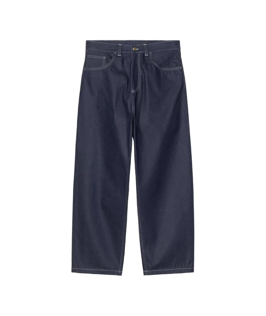 CARHARTT WIP Синие хлопковые повседневные брюки, фото 3
