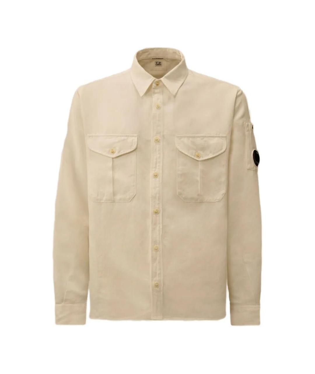CP COMPANY Бежевая хлопковая кэжуал рубашка, фото 1