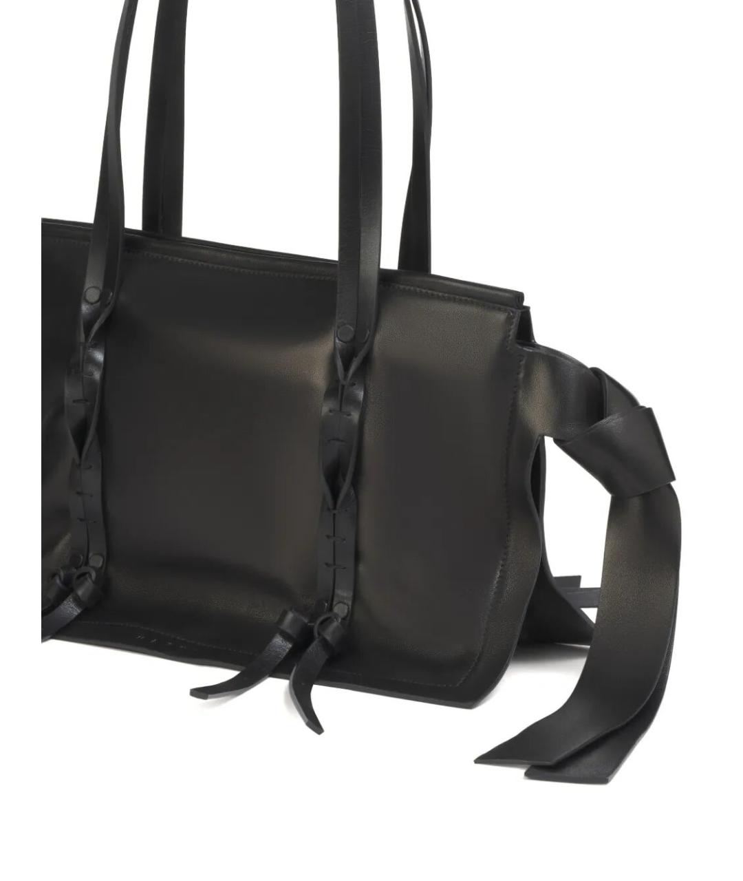 MARNI Черная кожаная сумка тоут, фото 4