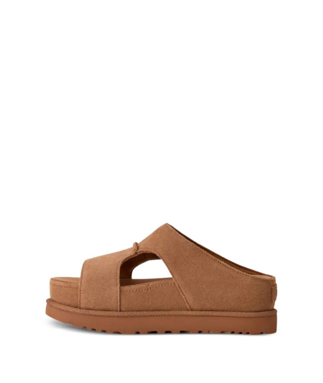 UGG AUSTRALIA Коричневые нубуковые сандалии, фото 3