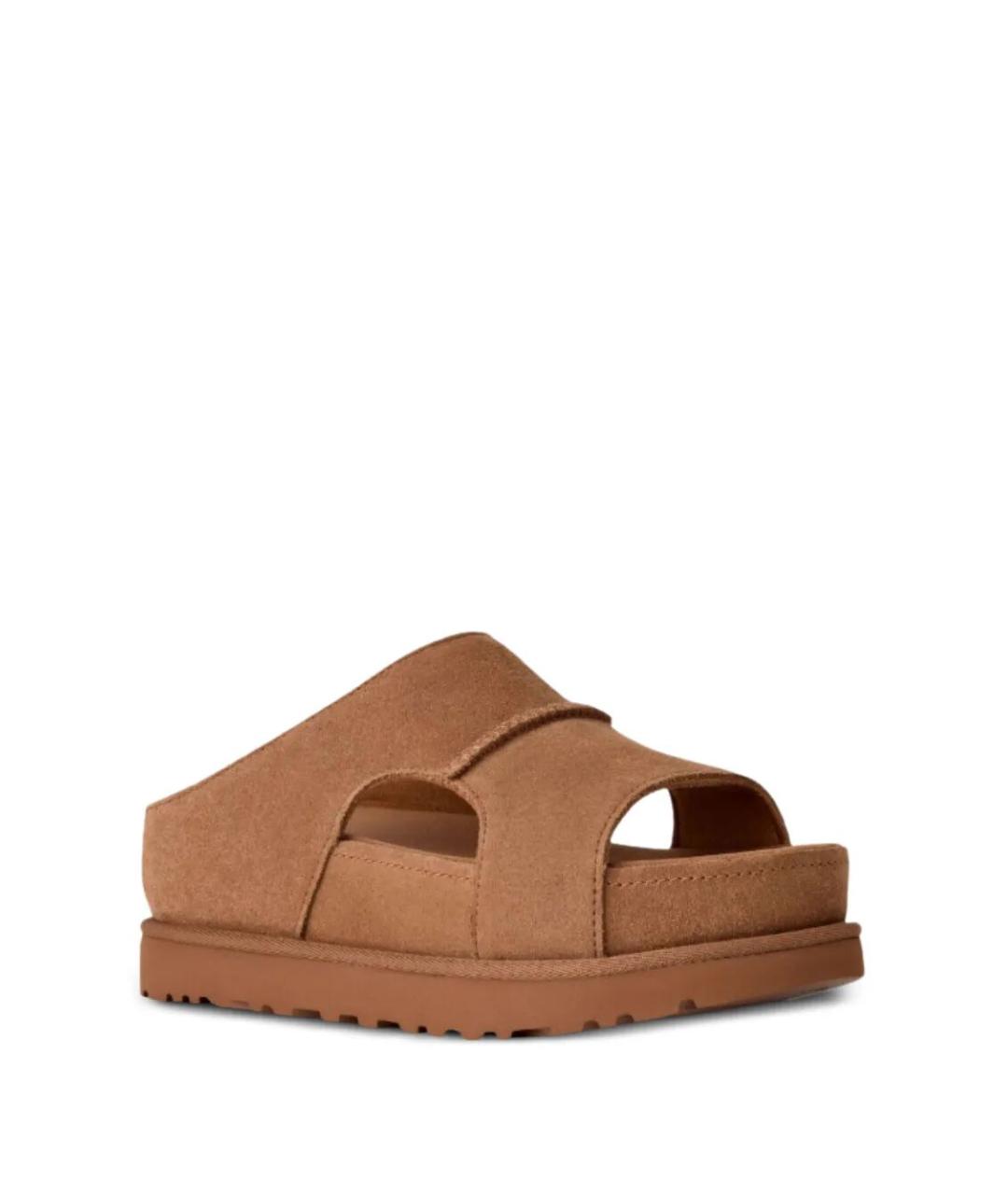 UGG AUSTRALIA Коричневые нубуковые сандалии, фото 2