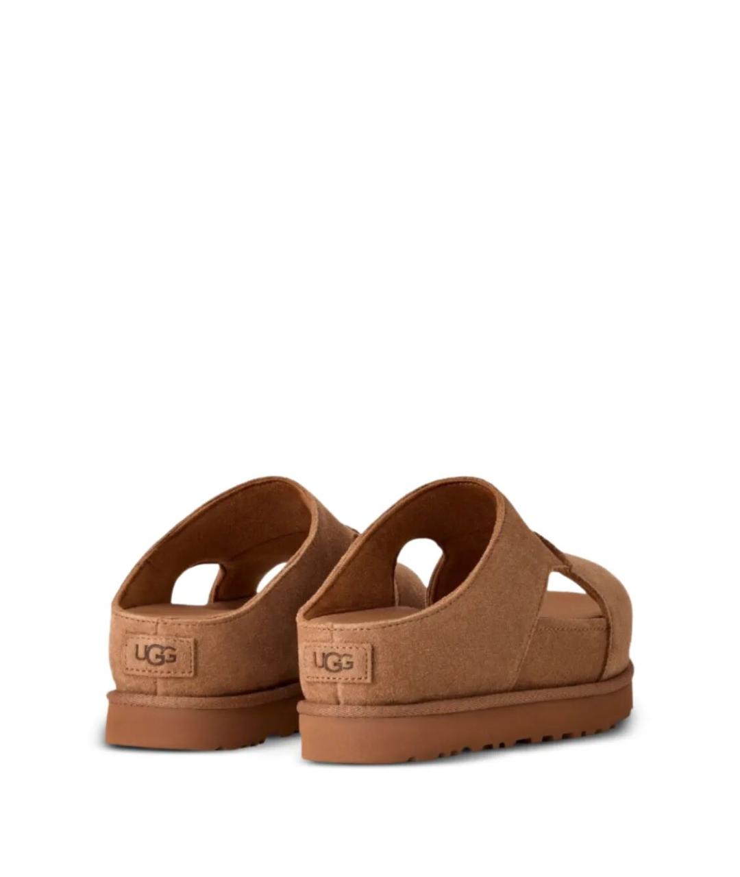UGG AUSTRALIA Коричневые нубуковые сандалии, фото 4