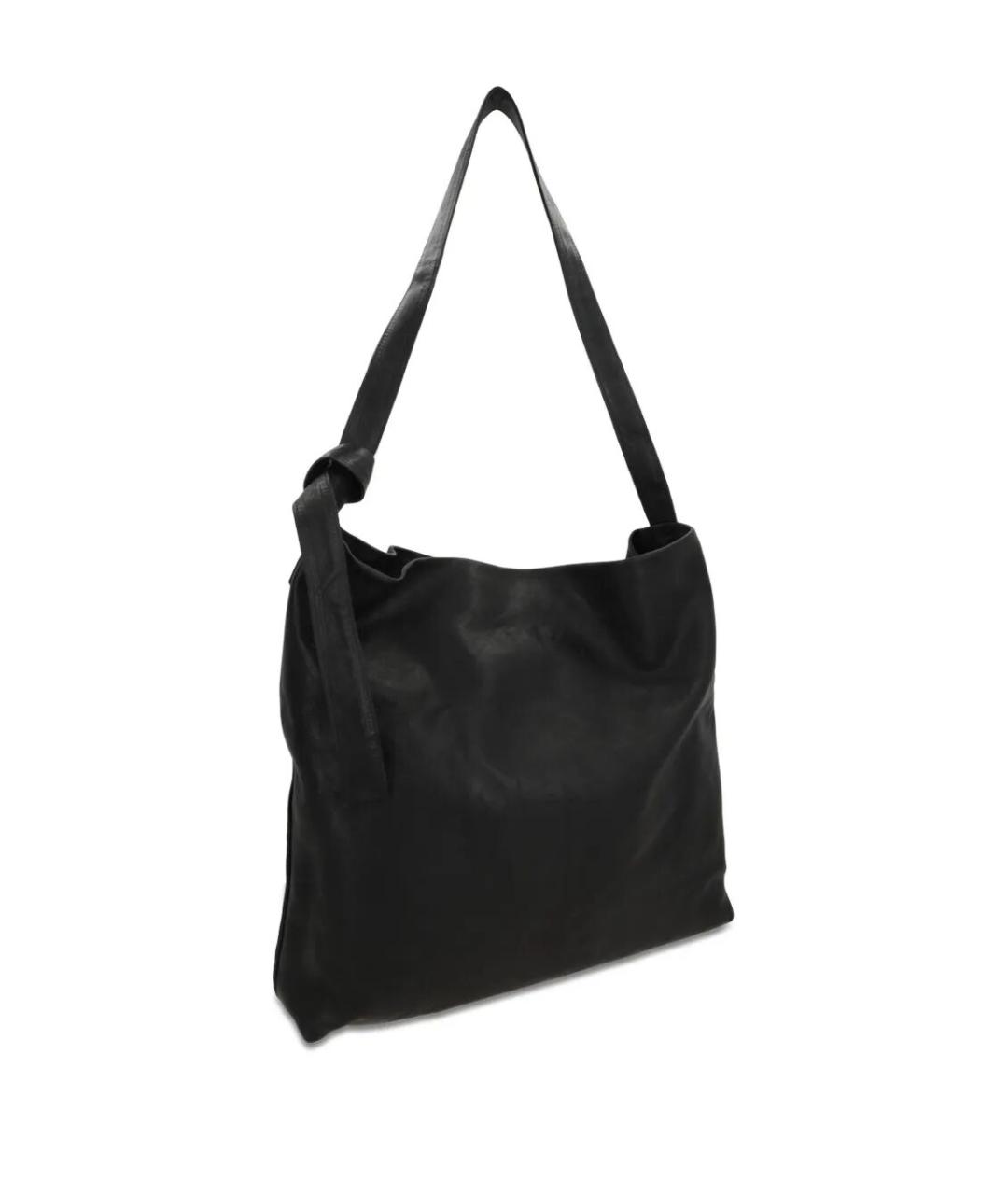 ANN DEMEULEMEESTER Черная кожаная сумка через плечо, фото 5