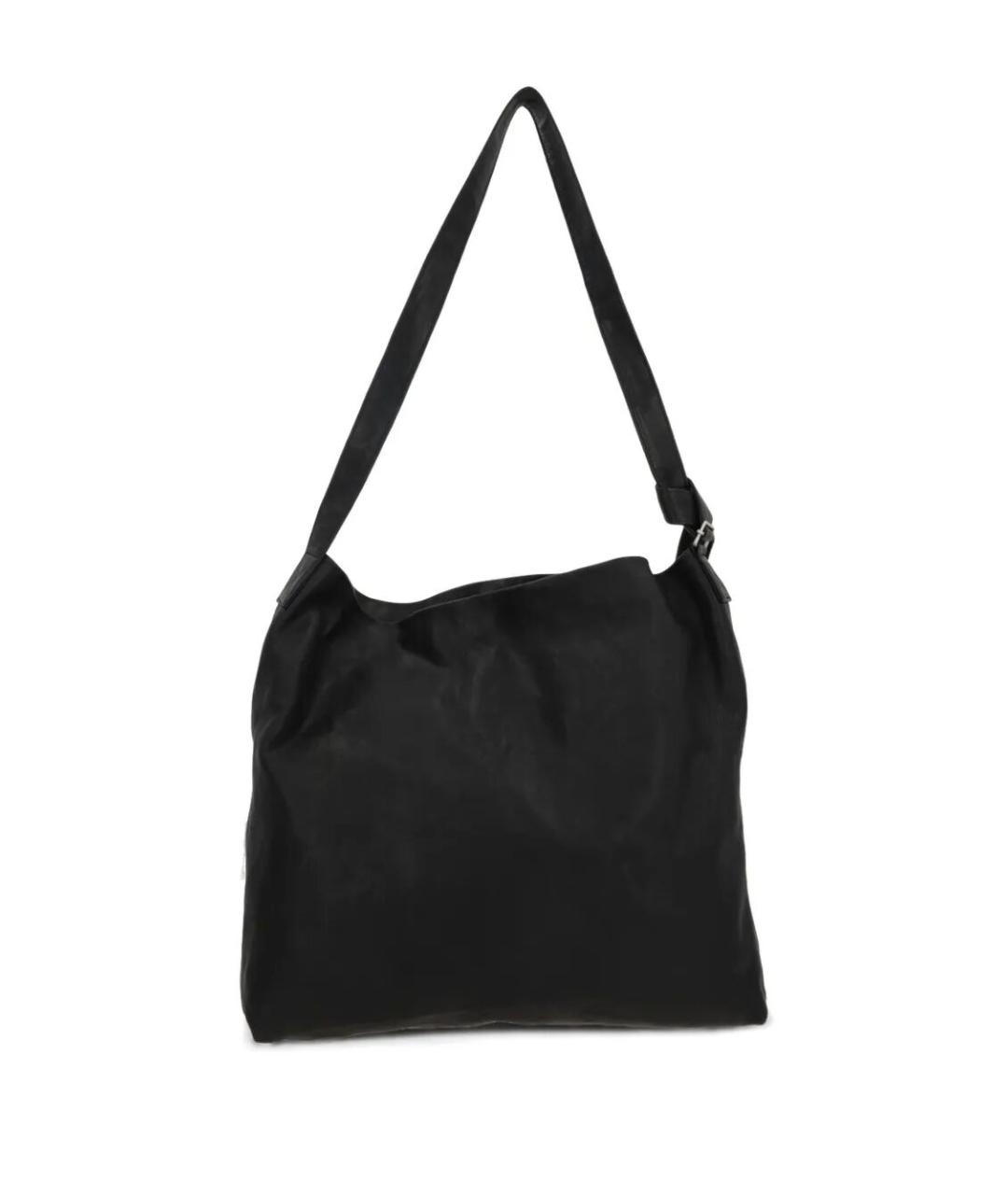 ANN DEMEULEMEESTER Черная кожаная сумка через плечо, фото 3