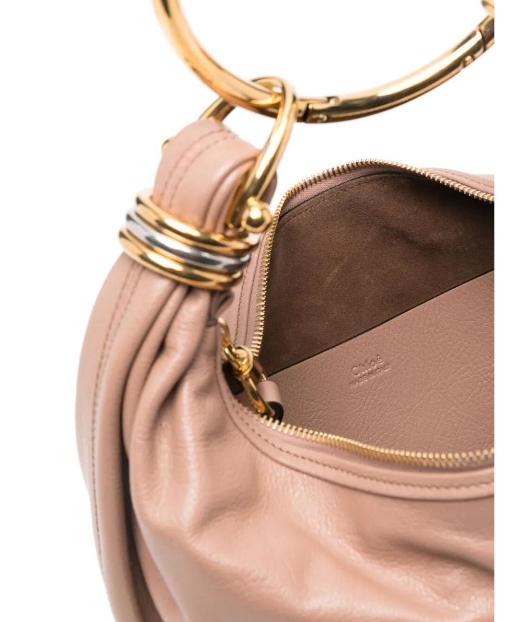 CHLOE Розовая кожаная сумка с короткими ручками, фото 4