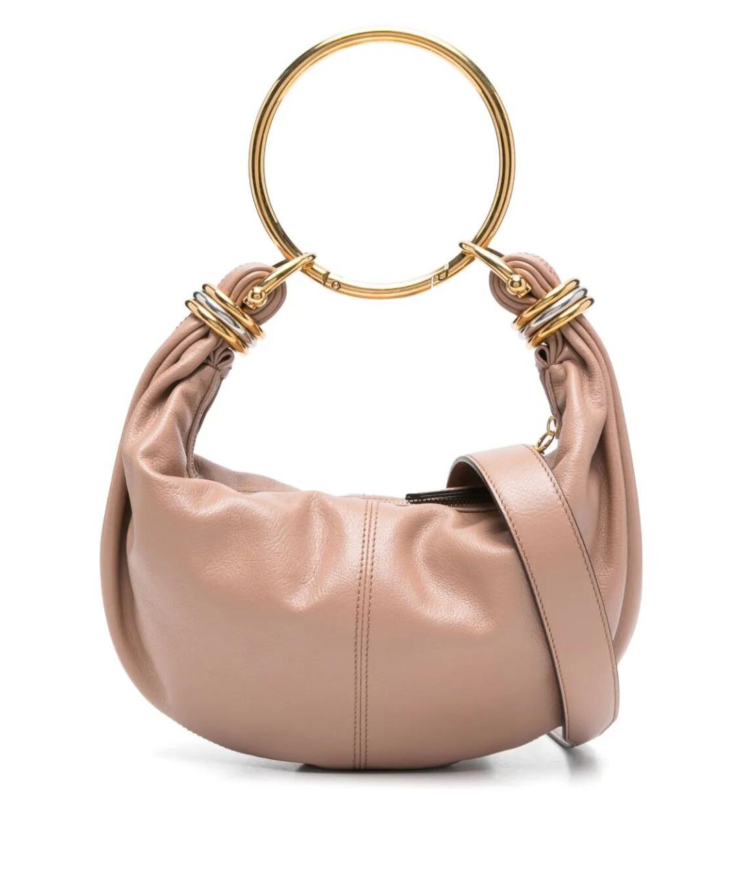 CHLOE Розовая кожаная сумка с короткими ручками, фото 1