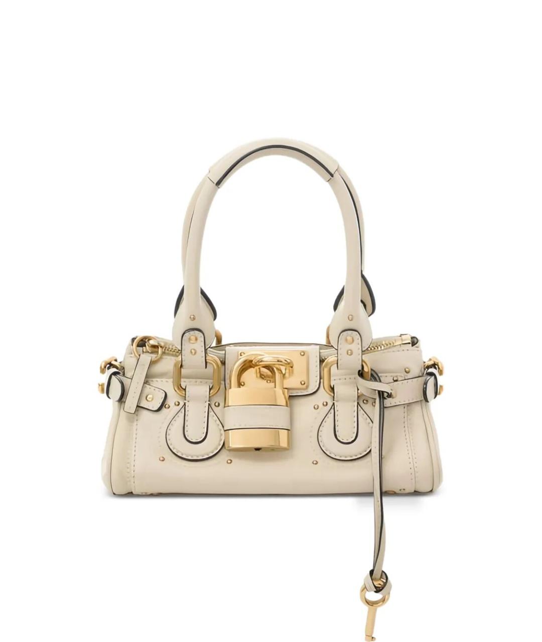 CHLOE Бежевая кожаная сумка через плечо, фото 1