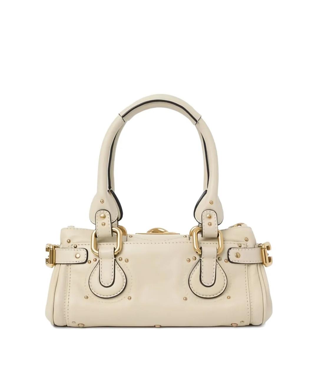 CHLOE Бежевая кожаная сумка через плечо, фото 2