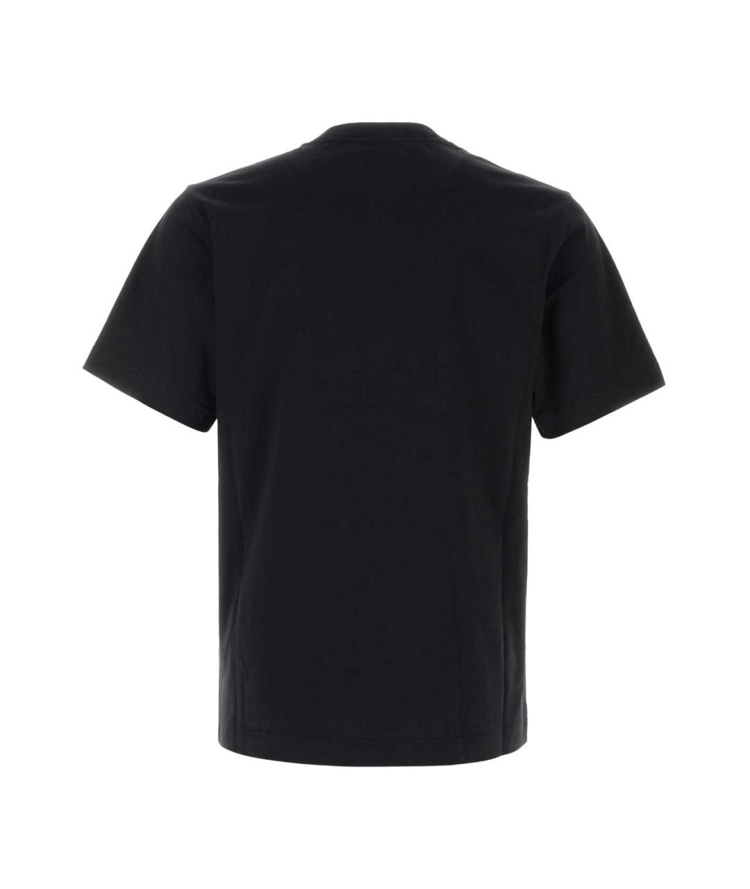 BURBERRY Черная хлопковая футболка, фото 2