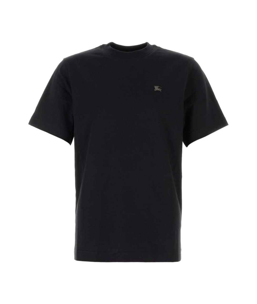 BURBERRY Черная хлопковая футболка, фото 1