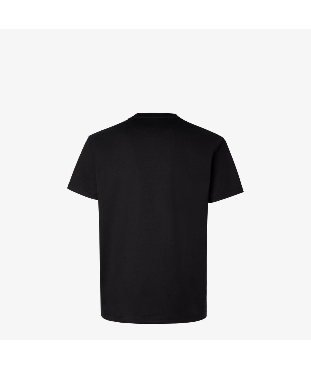 FENDI Черная хлопковая футболка, фото 2
