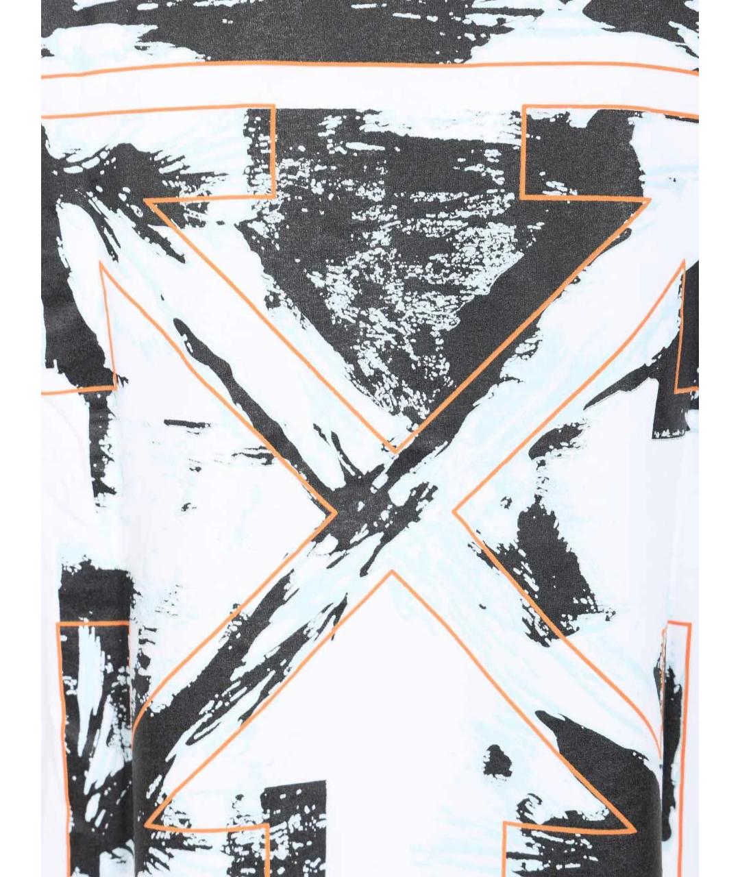 OFF-WHITE Белая хлопковая футболка, фото 2