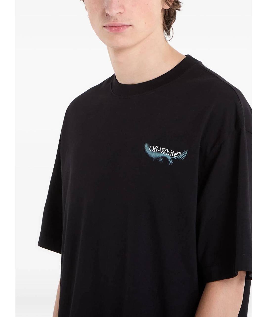 OFF-WHITE Черная хлопковая футболка, фото 4