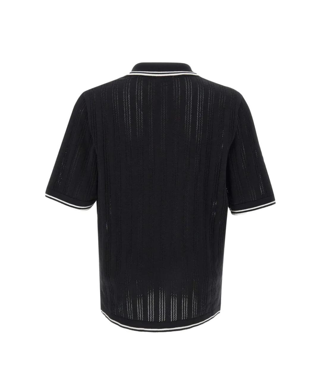 CARHARTT WIP Черное хлопковое поло с коротким рукавом, фото 2