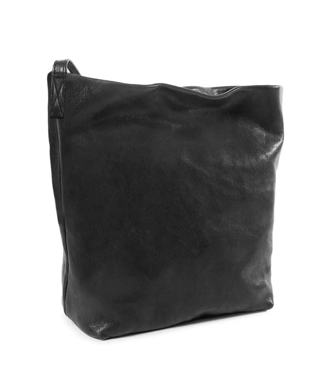 ANN DEMEULEMEESTER Черная кожаная сумка через плечо, фото 2