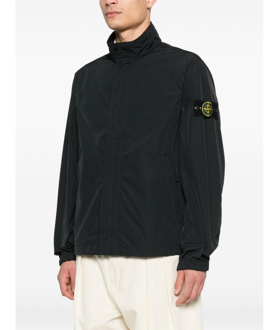 STONE ISLAND Черная полиэстеровая куртка, фото 4