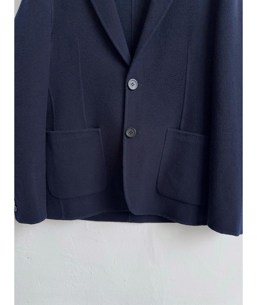 SANDRO Темно-синее шерстяное пальто, фото 4