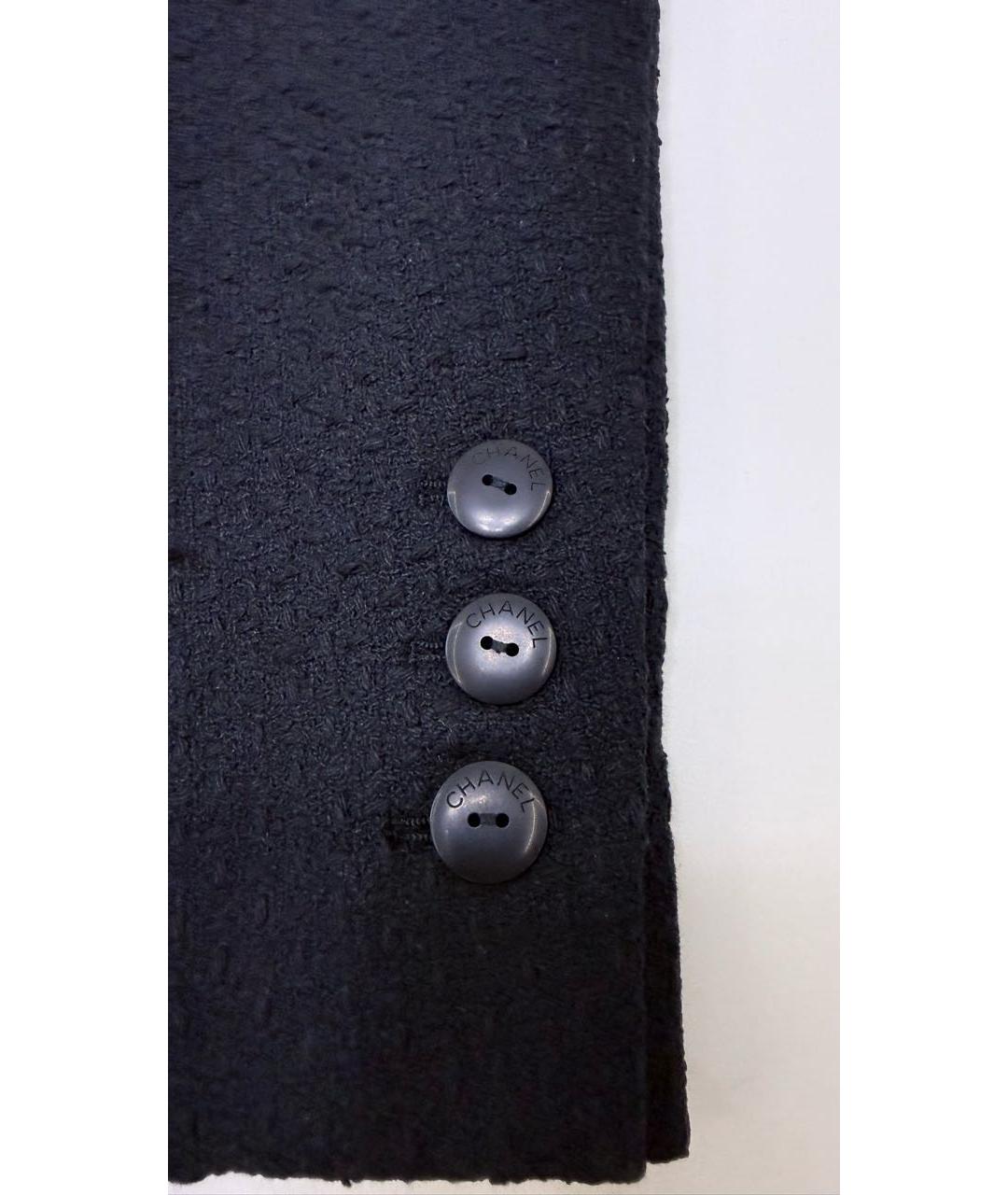 CHANEL Черный хлопковый жакет/пиджак, фото 7