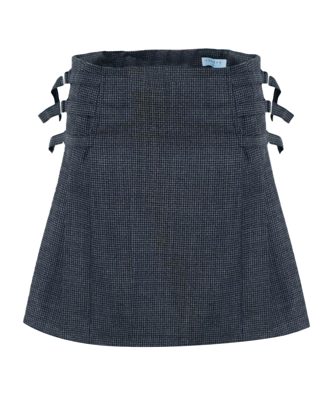 SANDRO Коричневая юбка мини, фото 1