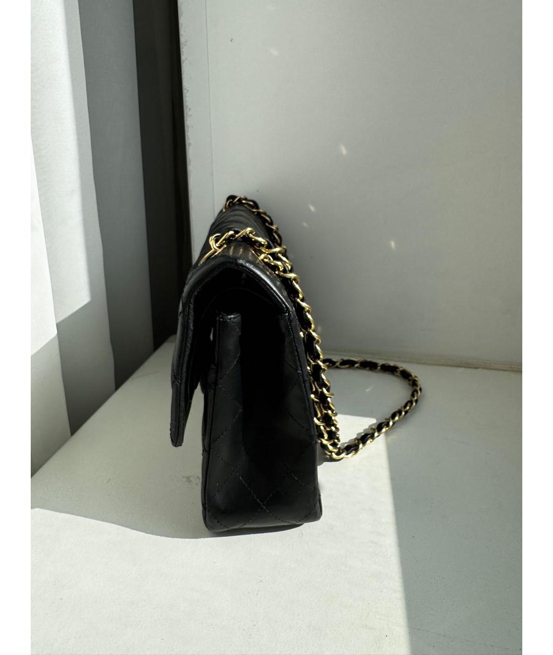 CHANEL Черная кожаная сумка через плечо, фото 4
