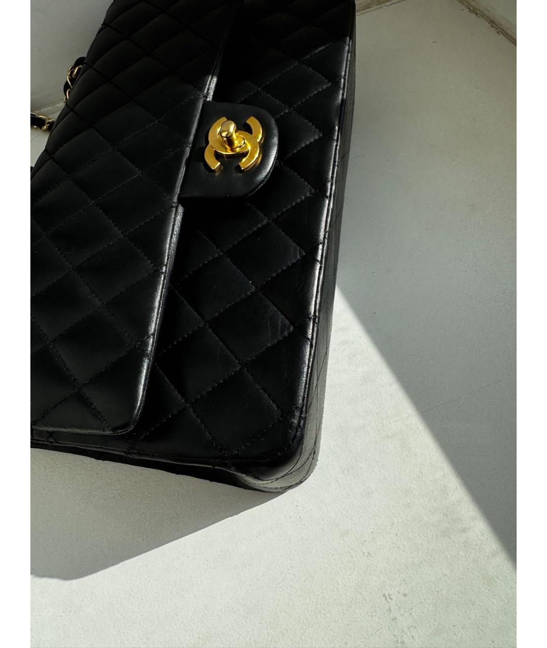 CHANEL Черная кожаная сумка через плечо, фото 6