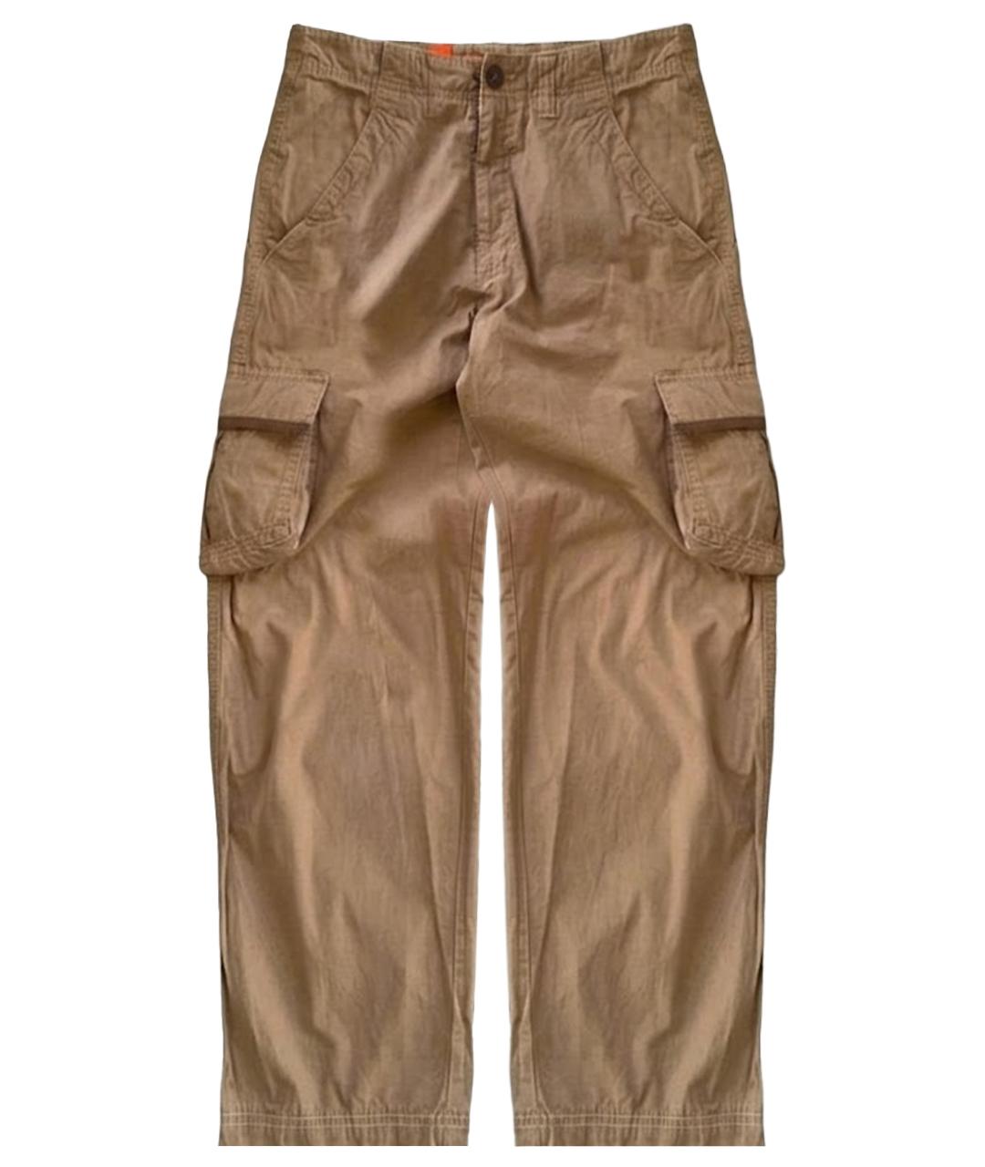 HUGO BOSS Бежевые хлопковые повседневные брюки, фото 1