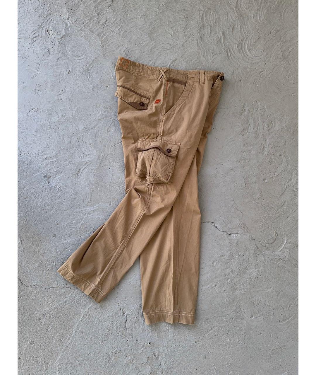 HUGO BOSS Бежевые хлопковые повседневные брюки, фото 3