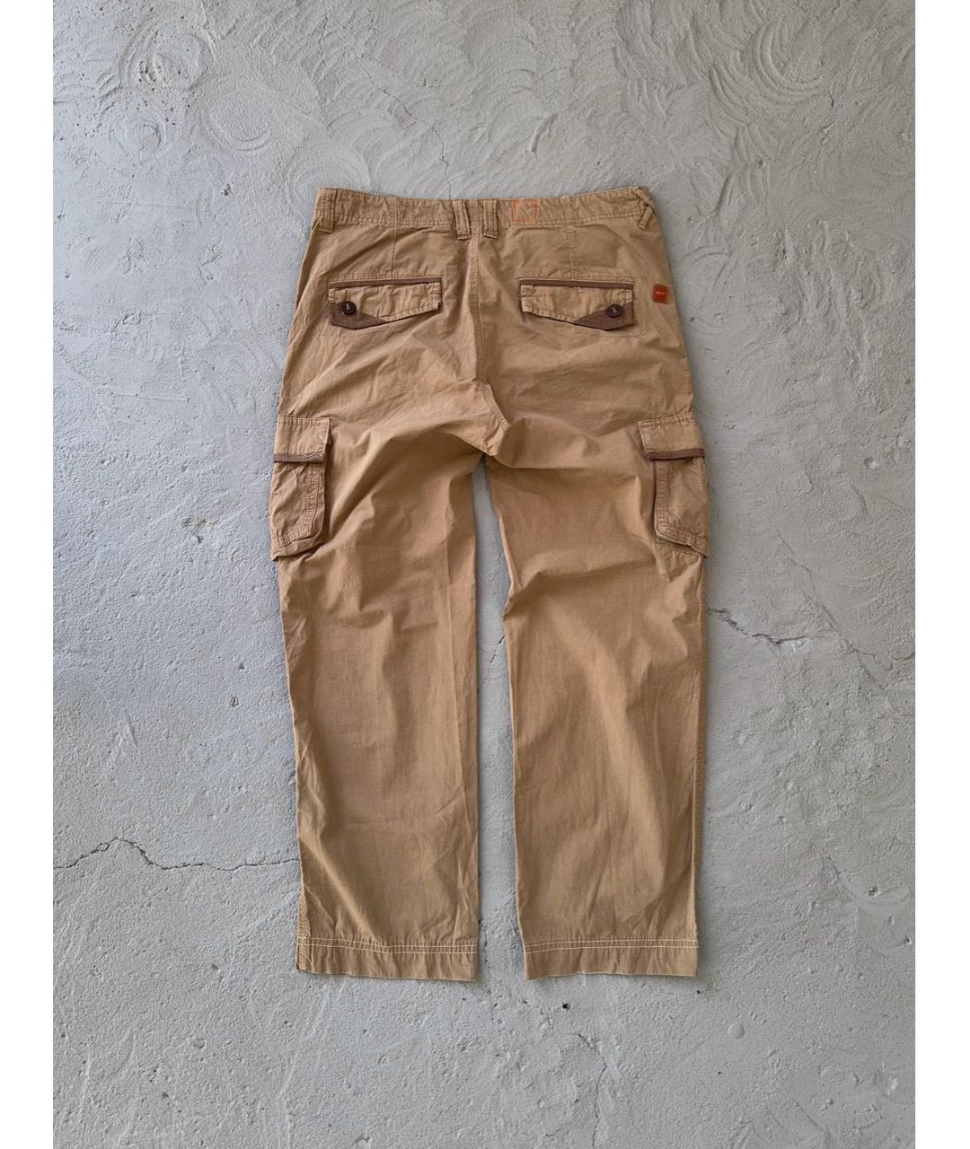 HUGO BOSS Бежевые хлопковые повседневные брюки, фото 2