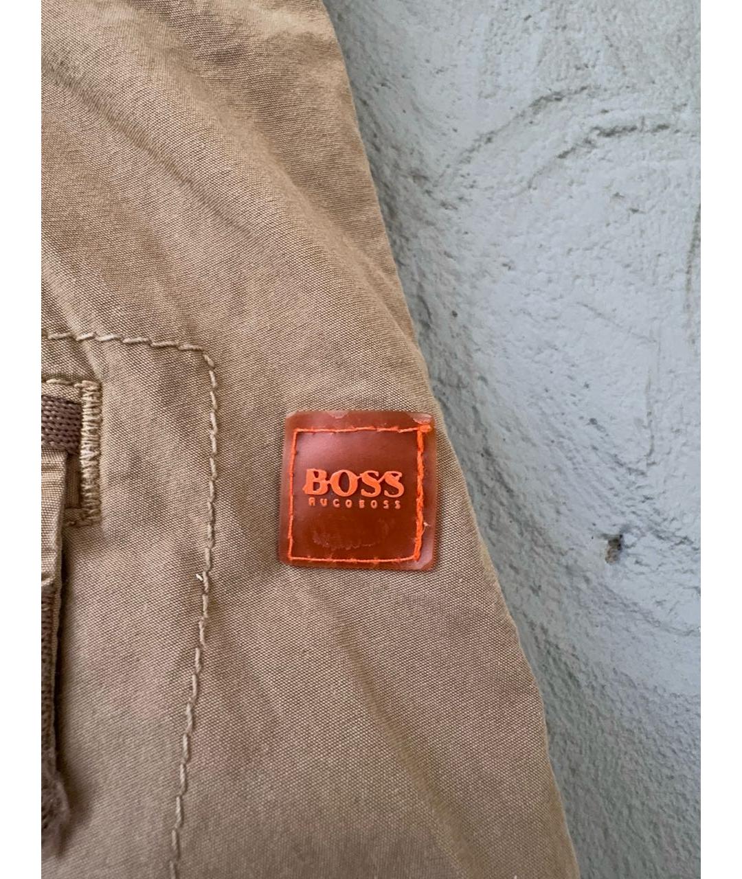 HUGO BOSS Бежевые хлопковые повседневные брюки, фото 7