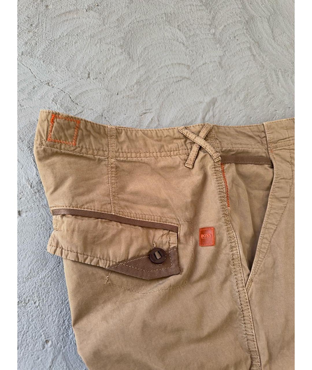 HUGO BOSS Бежевые хлопковые повседневные брюки, фото 6